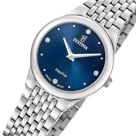 Festina Grace Zegarek Damski na bransolecie z granatową tarczą 20096/3