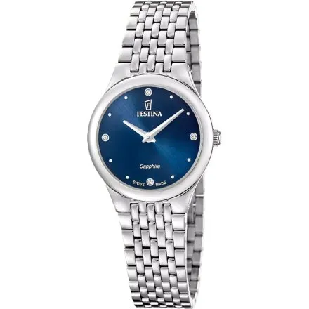 Festina Grace Zegarek Damski na bransolecie z granatową tarczą 20096/3