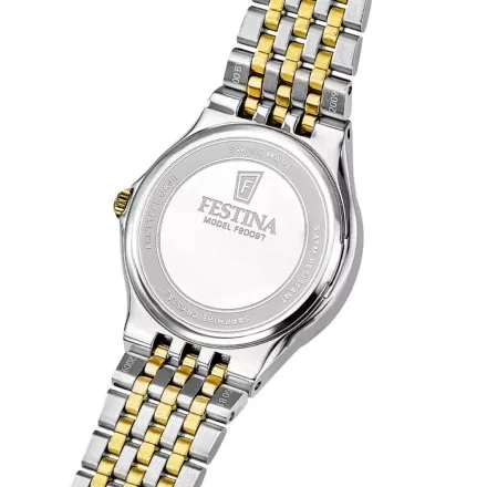 Festina Grace Zegarek Damski srebrno-złoty na bransolecie ze złotą tarczą 20097/2