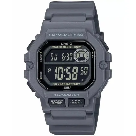 Zegarek Casio Sport WS-1400H-8BVEF szary z wyświetlaczem