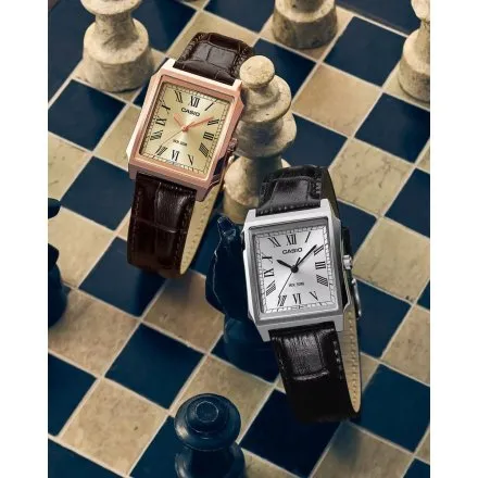 Zegarek Casio Classic MTP-B190L-7BVER klasyczny z prostokątną tarczą na pasku