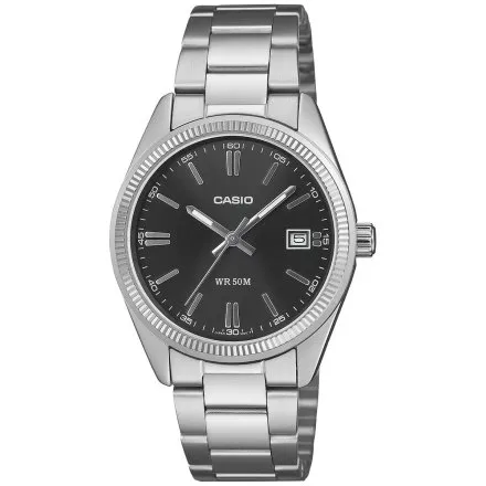 Zegarek Casio Classic UTP-1302PD-1AVEF srebrny z czarną tarczą