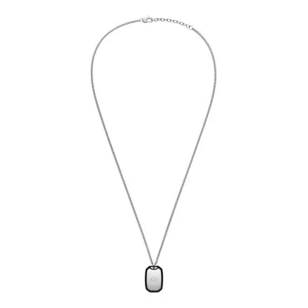 Naszyjnik męski Armani Exchange AXG0169040 srebrny z logo marki
