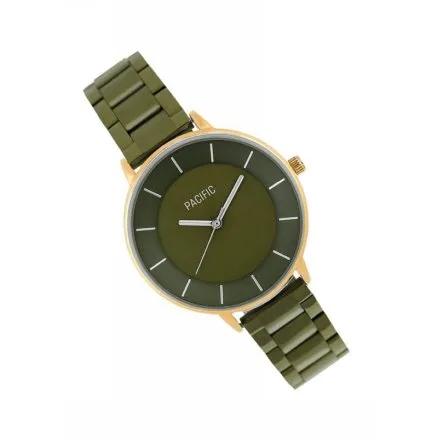 Zielony damski zegarek z bransoletą PACIFIC X6060-08