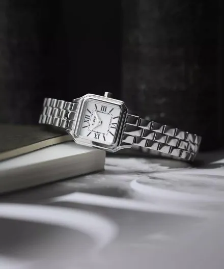 Timex Legacy TW2Y23800 srebrny zegarek damski na bransolecie