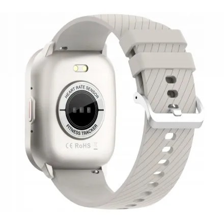 Rubicon RNCF34 szary smartwatch z funkcją rozmowy prostokąt SMARUB081