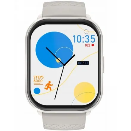 Rubicon RNCF34 szary smartwatch z funkcją rozmowy prostokąt SMARUB081