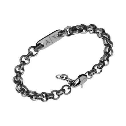 Bransoletka Armani Exchange AXG0174040 męska grafitowa z logo