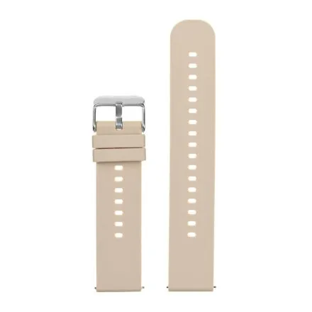 Pasek do smartwatch 20 mm beżowy silikon uniwersalny