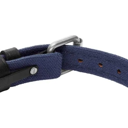 Męska czarno-granatowa bransoletka skórzana pasek Fossil Everett JA7316998