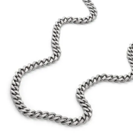 Srebrny długi naszyjnik Fossil Harlow Linear Texture splot pancerka JF04696040