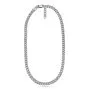 Srebrny długi naszyjnik Fossil Harlow Linear Texture splot pancerka JF04696040
