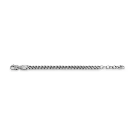 Srebrna bransoletka łańcuszek pancerka Fossil Harlow Linear Texture JF04697040