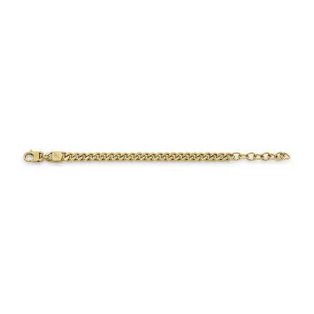 Złota bransoletka łańcuszek pancerka Fossil Harlow Linear Texture JF04698710