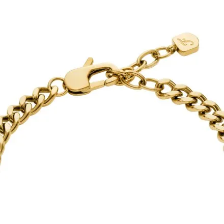 Złota bransoletka damska Fossil Sutton z zawieszką serce JF04959710