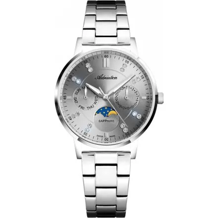 Adriatica Zegarek Damski na bransolecie A3834.5197QF - Multifunction Swiss Made