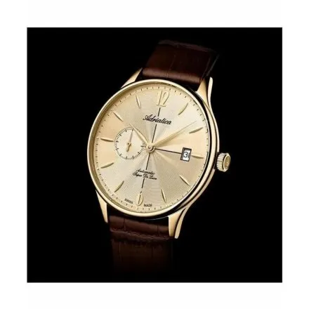 Adriatica Zegarek Męski Automatic Super de Luxe złoty z paskiem A1230.1B51A