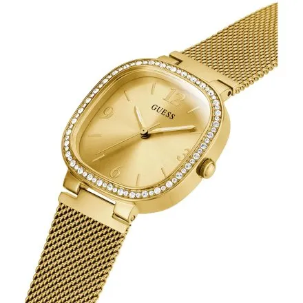 Złoty zegarek damski Guess z bransoletą Tapestry GW0354L2