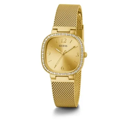 Złoty zegarek damski Guess z bransoletą Tapestry GW0354L2
