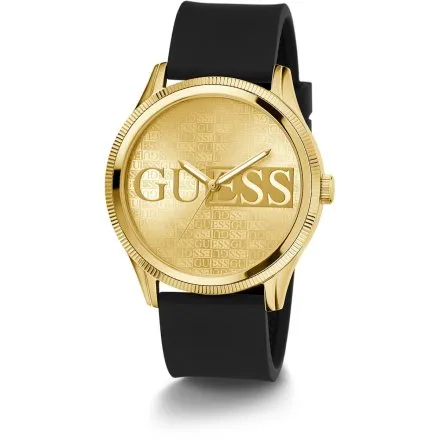 Guess Reputation zegarek męski na pasku złoto-czarny GW0726G2