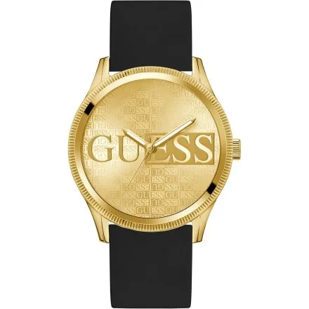 Guess Reputation zegarek męski na pasku złoto-czarny GW0726G2