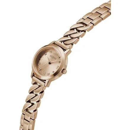 Guess Chime różowozłoty zegarek damski na bransolecie GW0867L3
