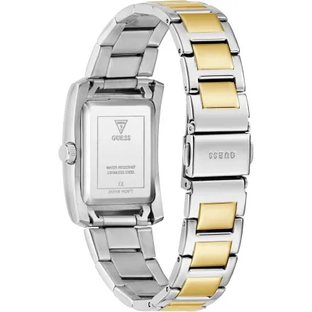 Guess Bonnie złoto-srebrny zegarek damski na bransolecie prostokątna koperta GW0876L3