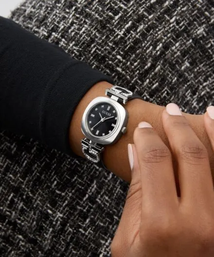 Guess Gabby zegarek damski srebrny na pasku GW0938L1