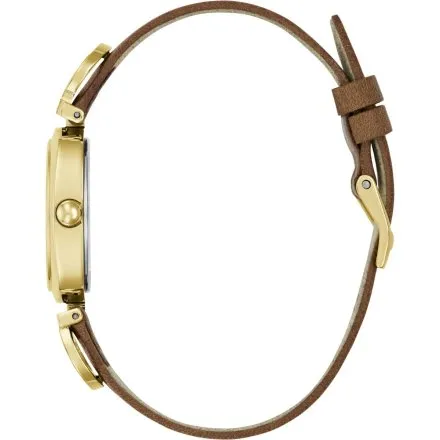 Guess Gabby zegarek damski złoty na brązowym pasku GW0938L2