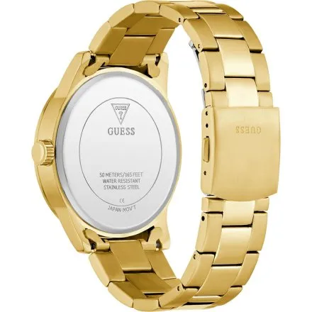 Guess Trey złoty zegarek męski granatowa tarcza multidata GW0963G2