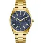Guess Trey złoty zegarek męski granatowa tarcza multidata GW0963G2