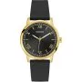 Guess Chandler zegarek męski złoty czarna tarcza na pasku GW0973G2