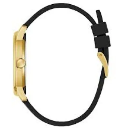 Guess Chandler zegarek męski złoty czarna tarcza na pasku GW0973G2