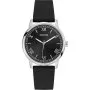Guess Chandler zegarek męski srebrny czarna tarcza na pasku GW0973G5