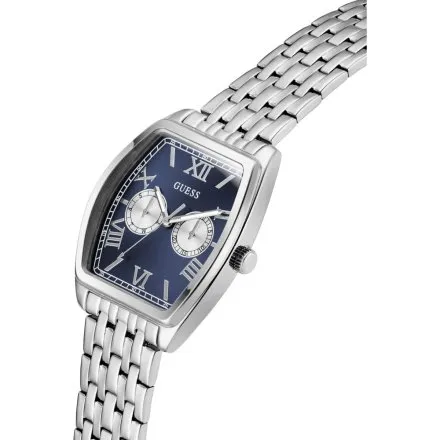 Guess Gabriel zegarek męski srebrny z granatową tarczą GW0975G1