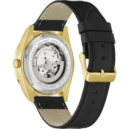 Guess Connoisseur zegarek automatyczny złoty z czarną tarczą GW0985G2