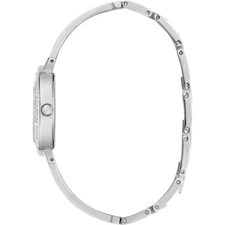 Guess Hartly srebrny zegarek damski na bransolecie kryształki GW0991L1