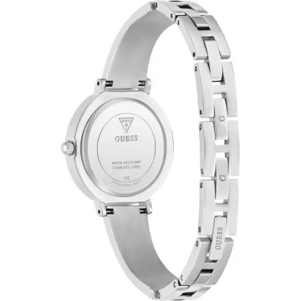 Guess Hartly srebrny zegarek damski na bransolecie kryształki GW0991L1