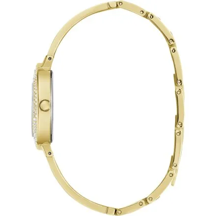 Guess Hartly złoty zegarek damski na bransolecie kryształki GW0991L2