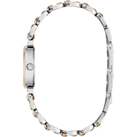 Guess Leena zegarek damski różowozłoty ze srebrną tarczą na bransolecie GW0994L5
