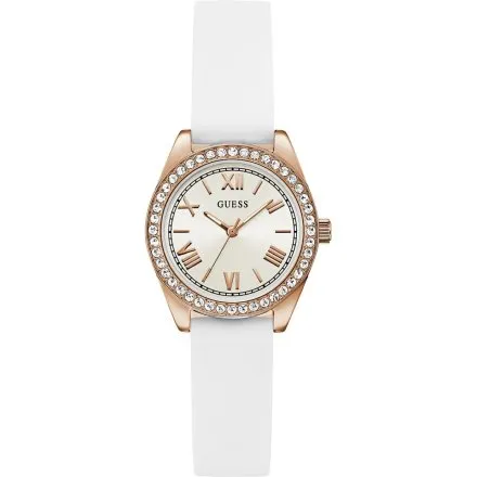 Guess Mini Luna zegarek damski ze wskazówkami biały GW1000L3