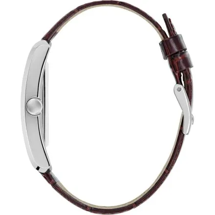 Guess Clyde zegarek męski na pasku srebrny z granatową tarczą GW1003G2