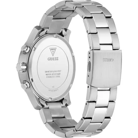 Srebrny zegarek męski Guess Parker z bransoletką GW1006G1