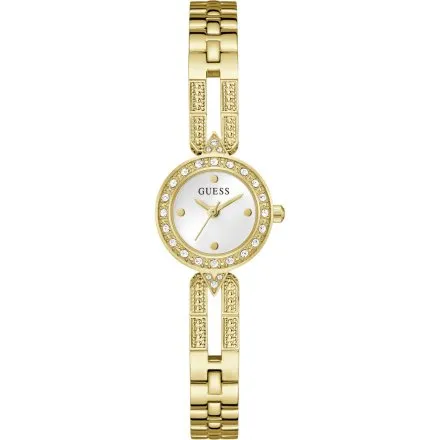Guess Cassidy złoty zegarek damski na bransolecie kryształki GW1016L2