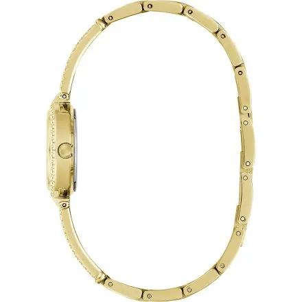 Guess Holly złoty zegarek damski na bransolecie ze zdobieniami GW1017L2