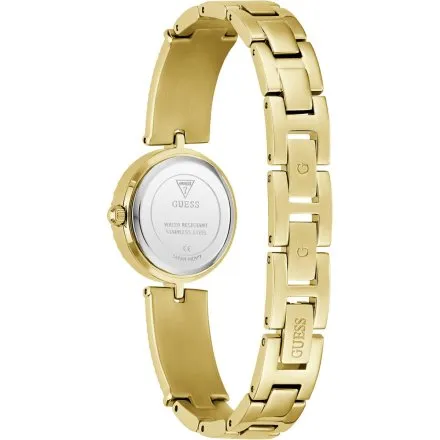 Guess Holly złoty zegarek damski na bransolecie ze zdobieniami GW1017L2