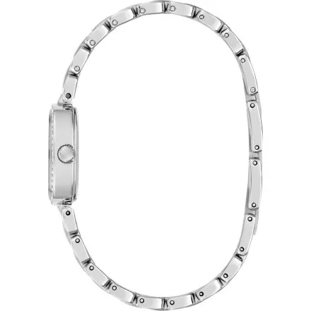 Guess Hazel srebrny zegarek damski na bransolecie kryształki GW1018L1