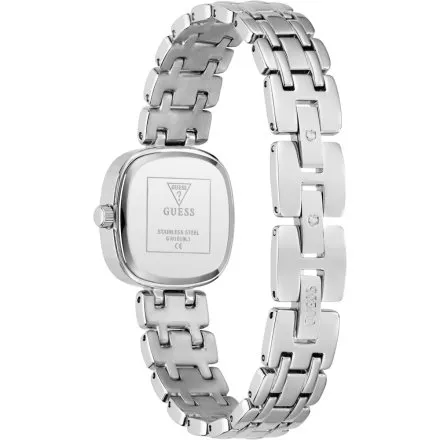 Guess Hazel srebrny zegarek damski na bransolecie kryształki GW1018L1