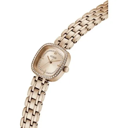 Guess Hazel różowozłoty zegarek damski na bransolecie kryształki GW1018L4