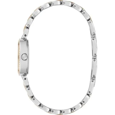 Guess Hazel srebrny zegarek damski na bransolecie różowozłote detale GW1018L5